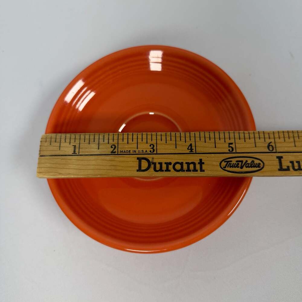 Fiesta Tangerine Orange 6" Saucers Set of 4 - Picture 5 of 5